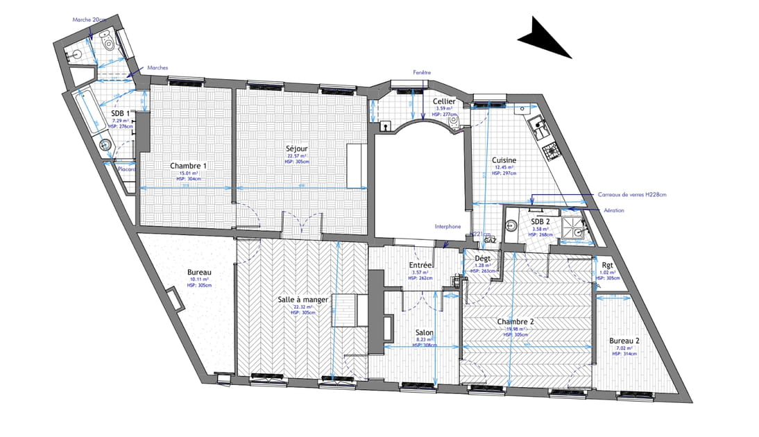 Le plan avant travaux
