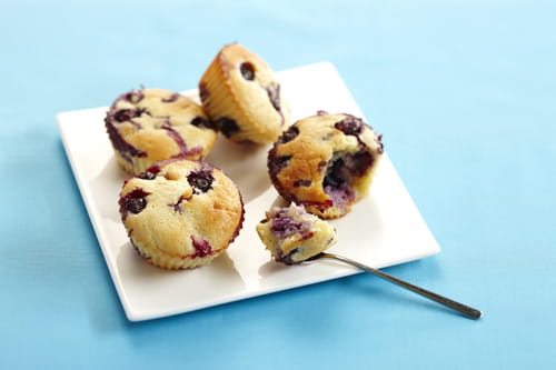 Muffins fondants aux myrtilles