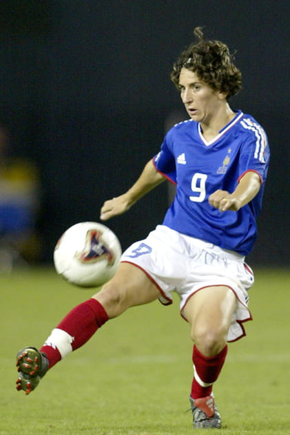 La footballeuse Marinette Pichon à Washington en 2003