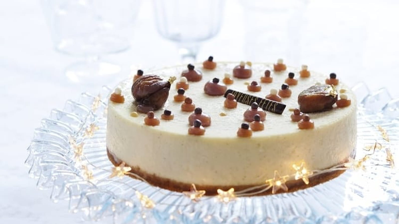 Cheesecake vanille et marrons glacés