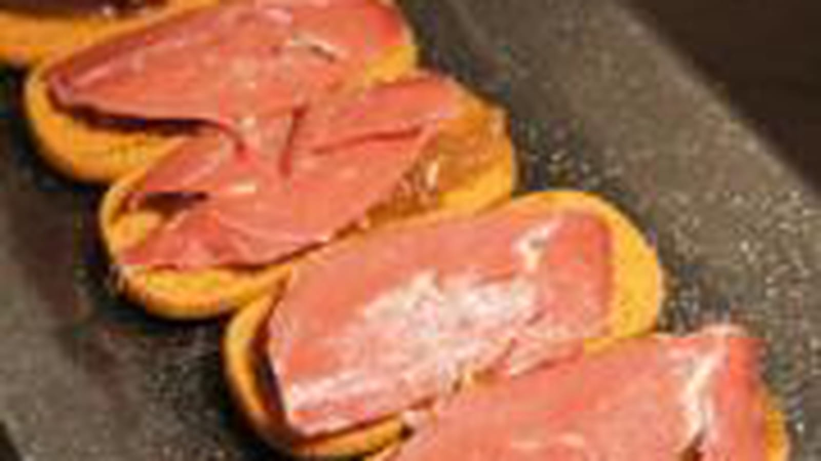 Toast de magret de canard sur speculoos