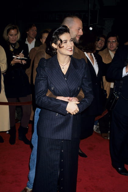 Avant&nbsp;: Demi Moore &agrave; 30&nbsp;ans en costume à rayures tennis