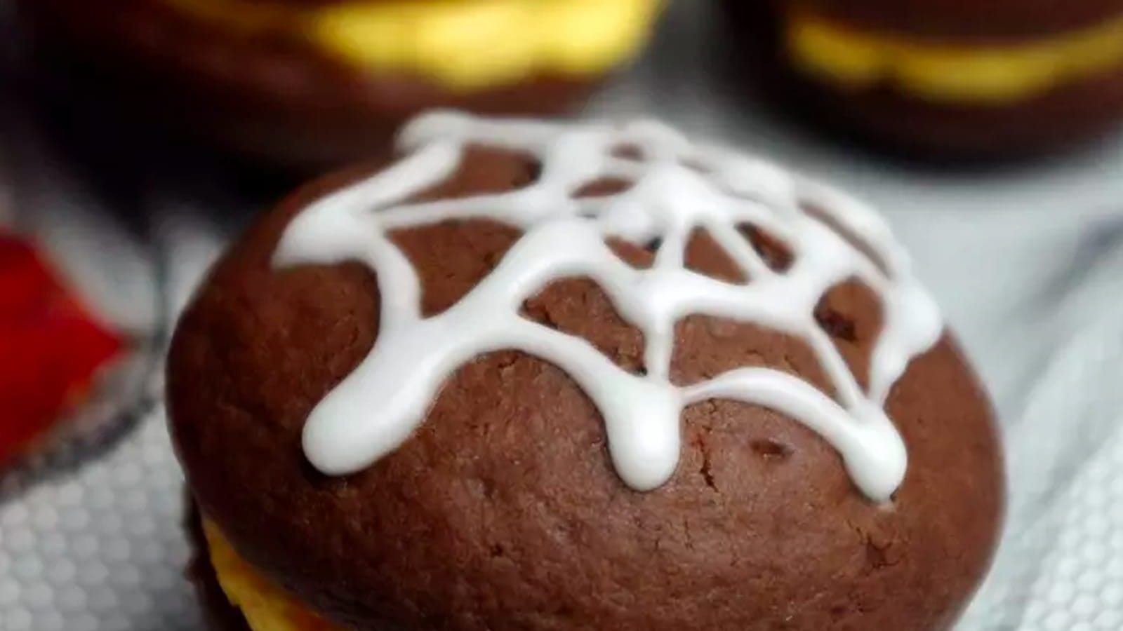 Whoopies Orange et chocolat Halloween