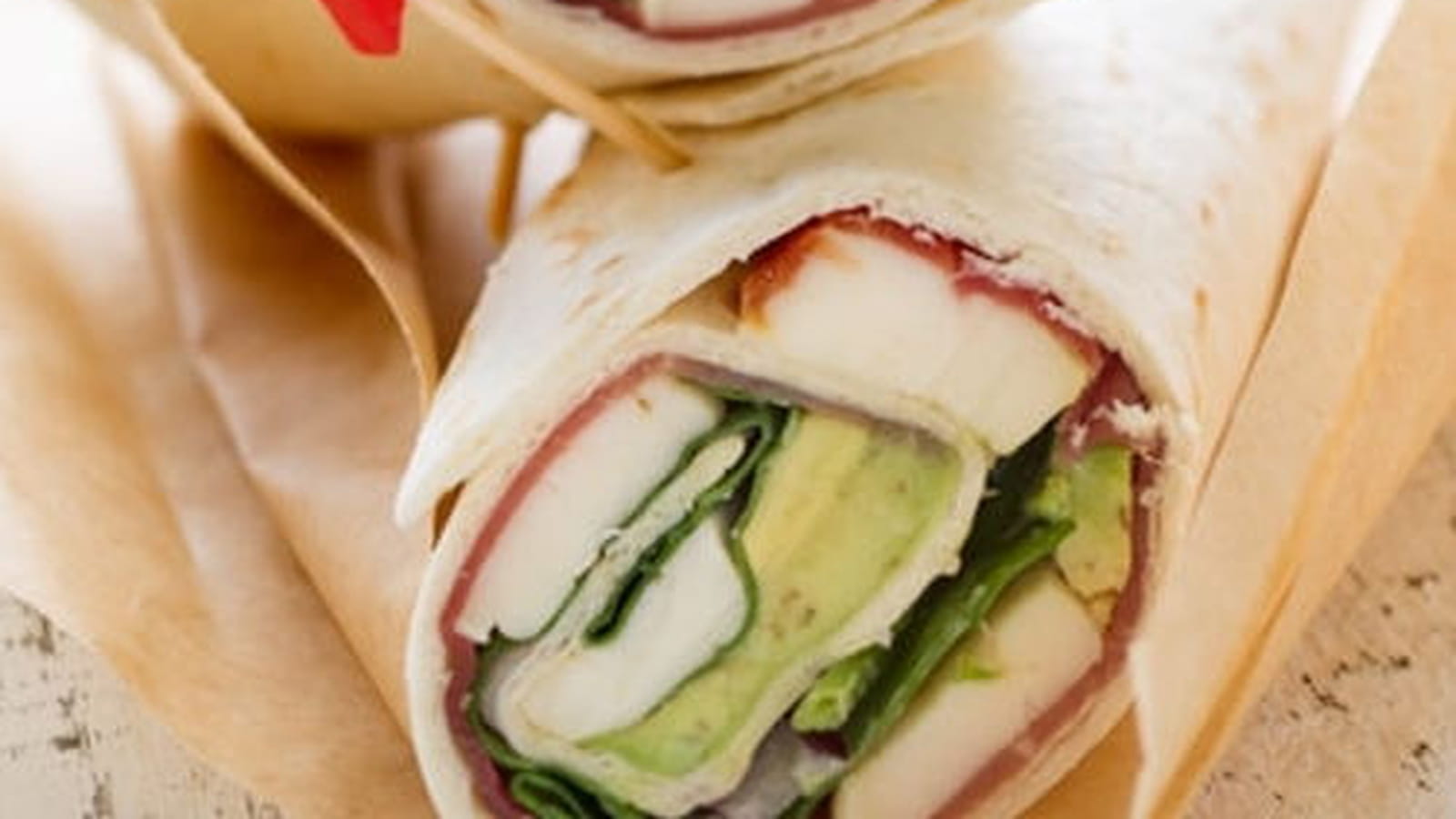 Wraps au reblochon, jambon et épinards