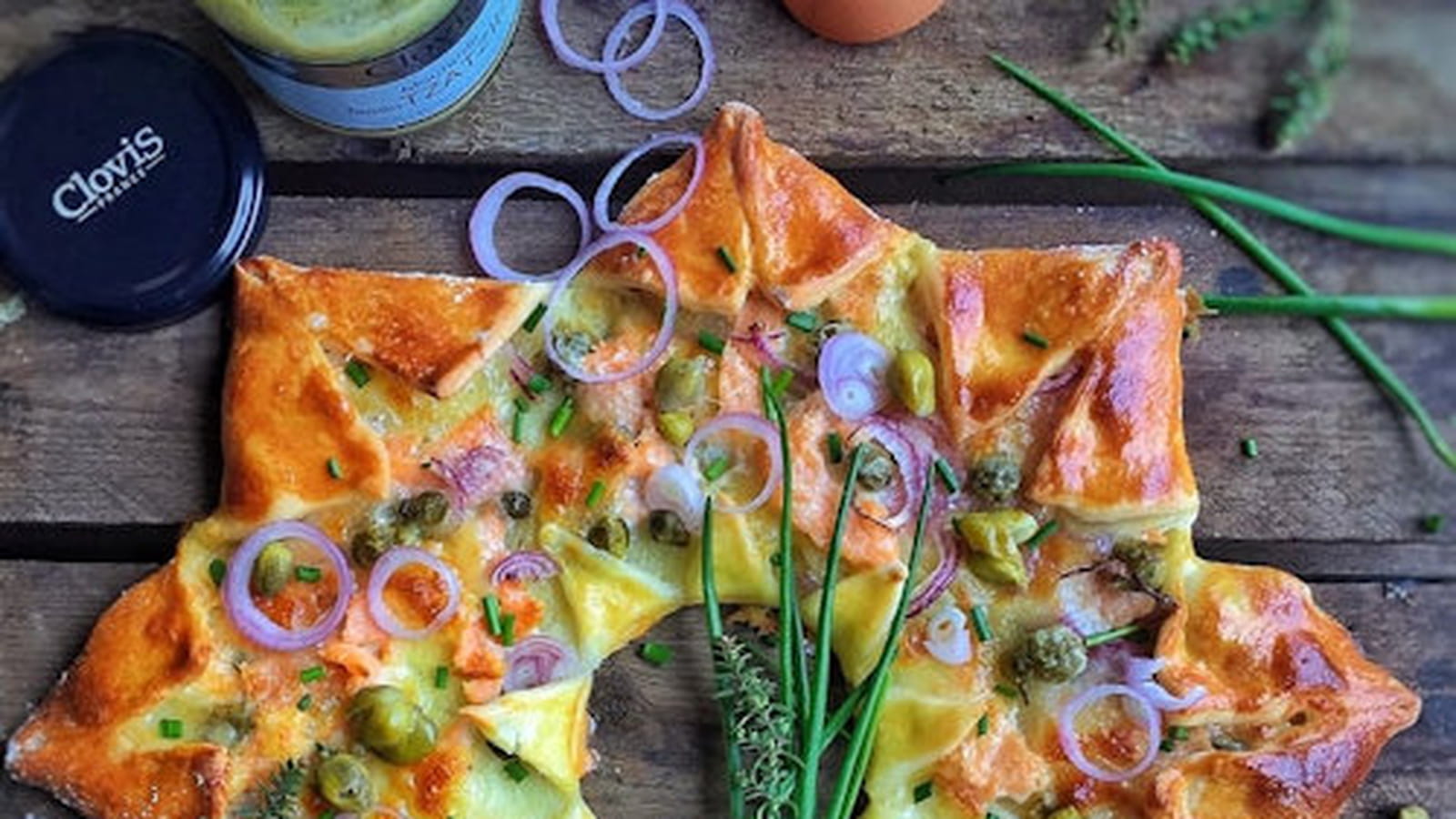 Pizza étoile au saumon