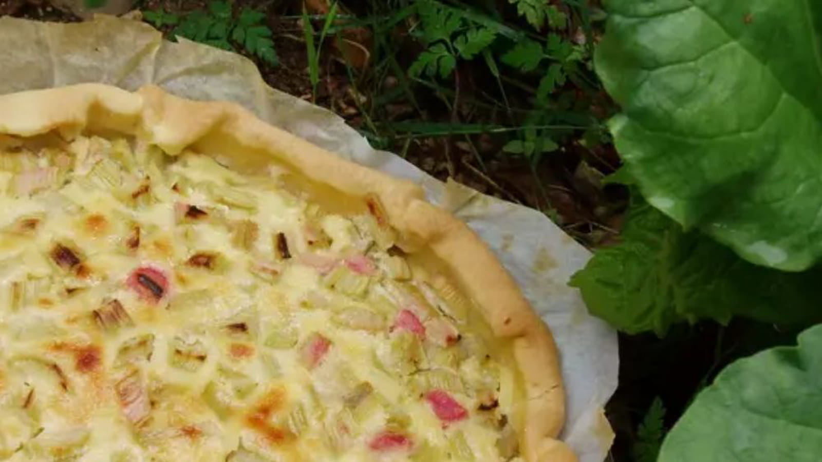 Tarte à la rhubarbe à l'alsacienne