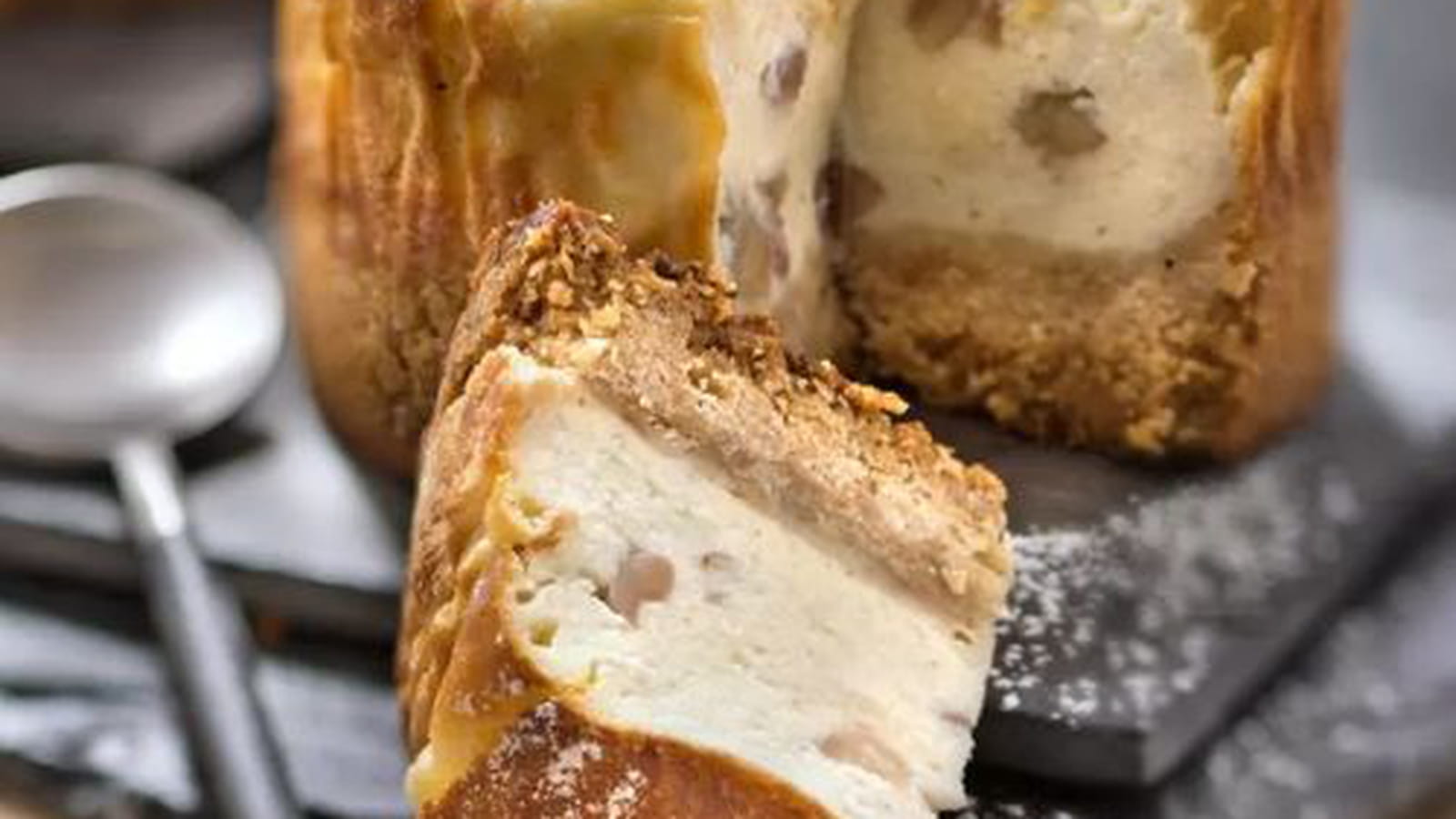 Cheesecake vanillé aux marrons glacés
