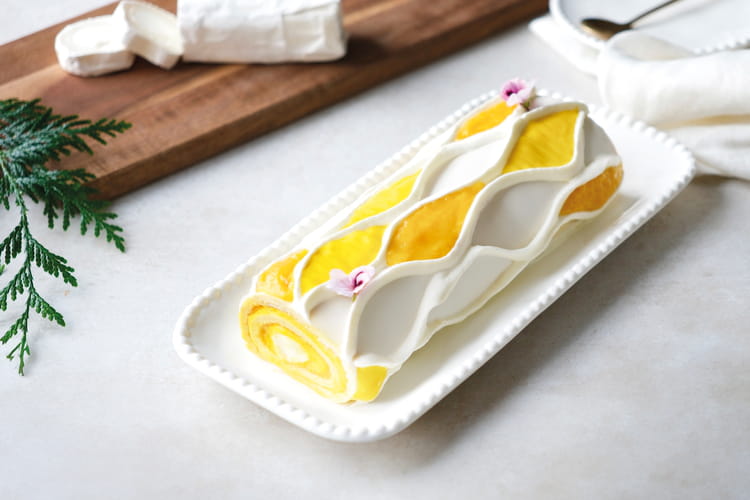 Bûche roulée au chèvre Soignon et butternut