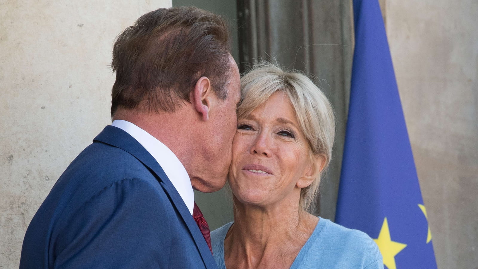 Arnold Schwarzenegger et Brigitte Macron