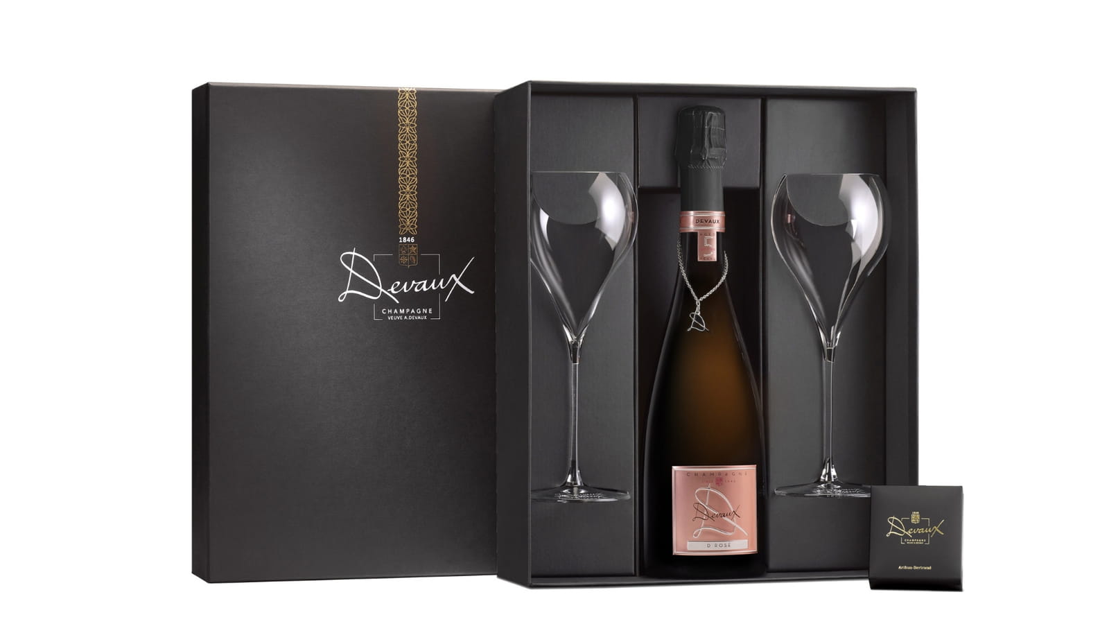 Le coffret de Champagne Devaux & Arthus-Bertrand