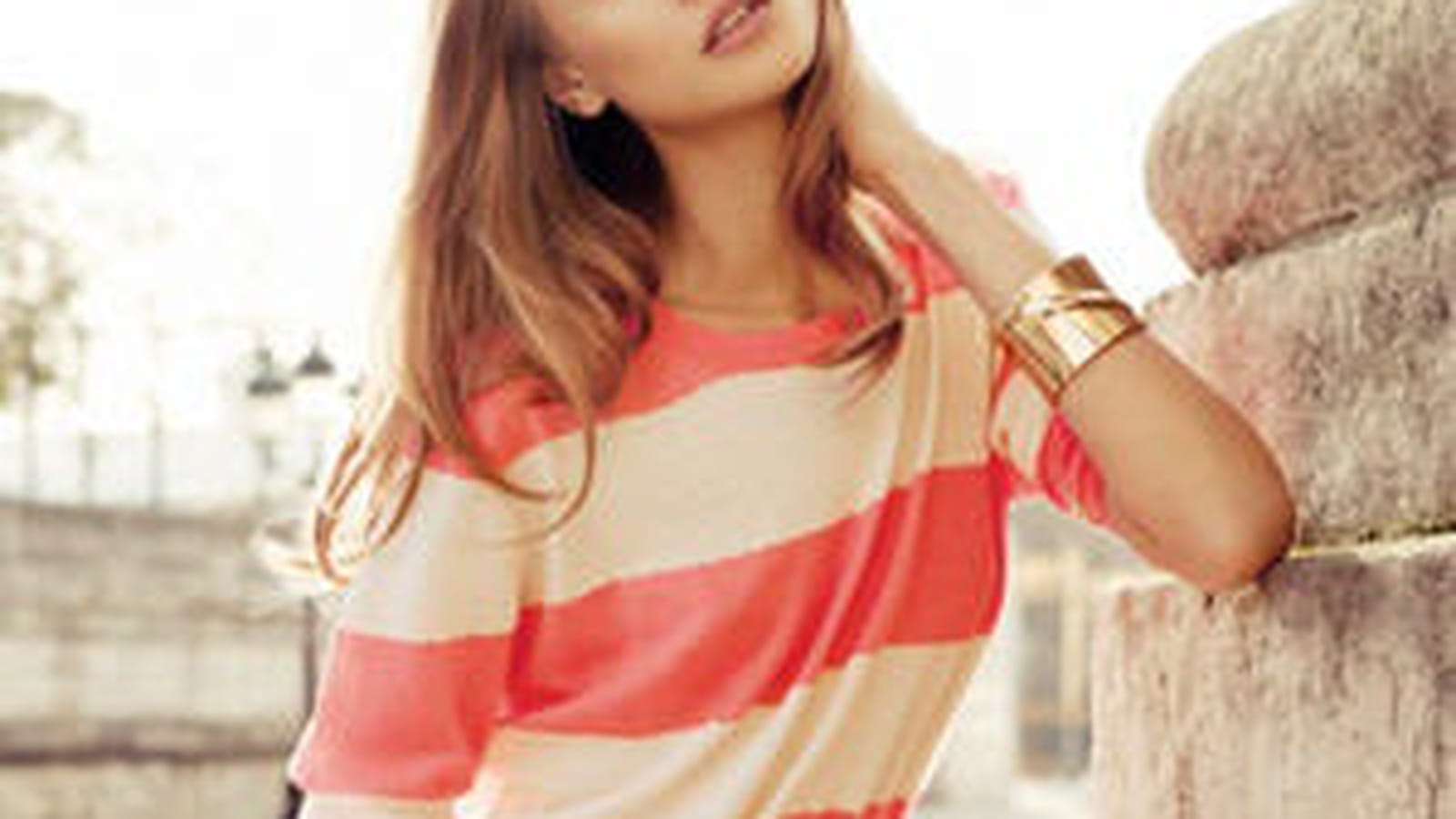 Robe à grosses rayures de Mango