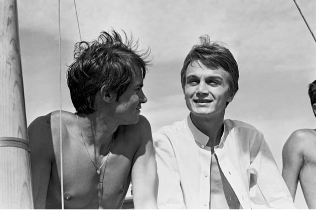 Claude Fran&ccedil;ois, sur le tournage de "Quand un bateau passe"