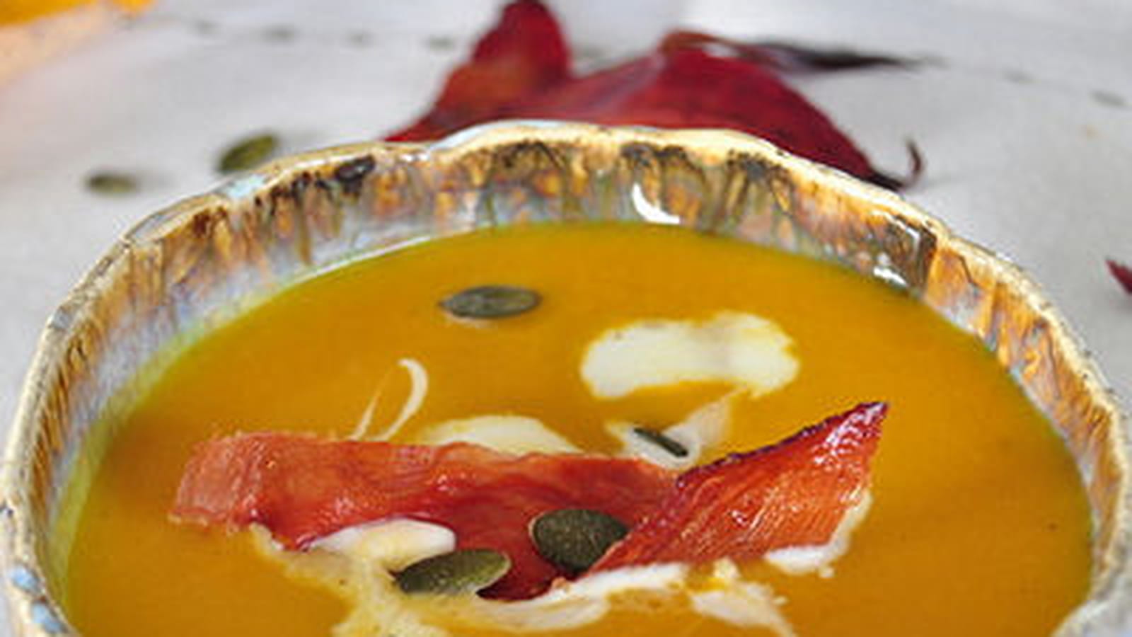 Velouté citrouille et crème 