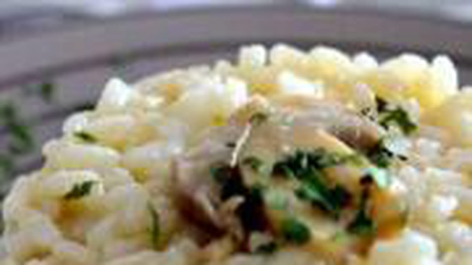 Risotto crémeux oignons champignons