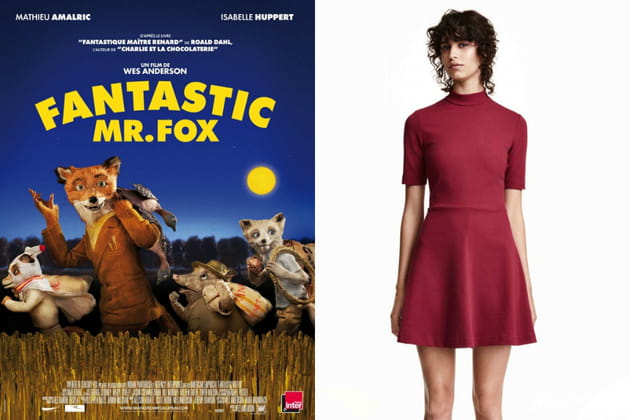 Une robe évasée à col montant façon Mrs. Fox dans "Fantastic Mr. Fox"