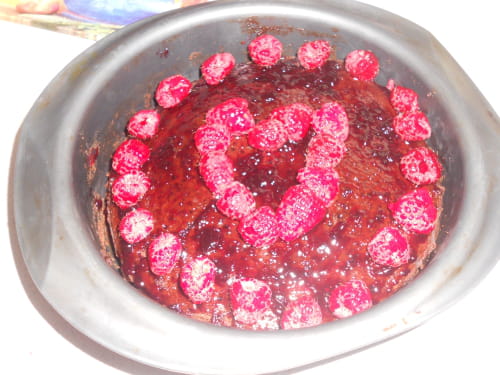 Gâteau chocolat framboise