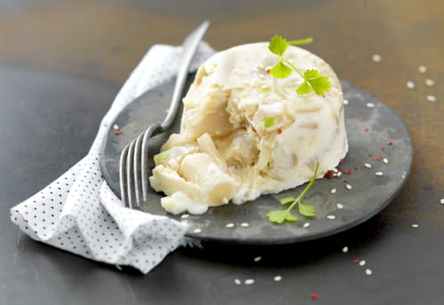 Petits flans de chèvre aux salsifis