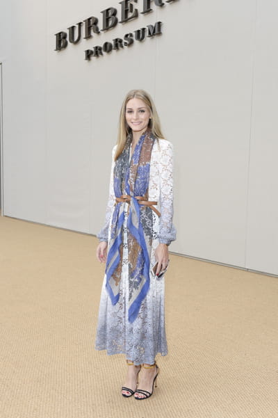 olivia palermo wearing burberry at the burberry prorsum womenswear spring summer