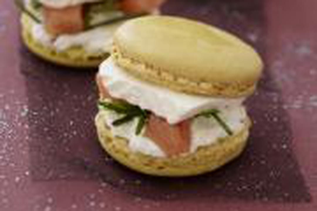Macarons salés au saumon