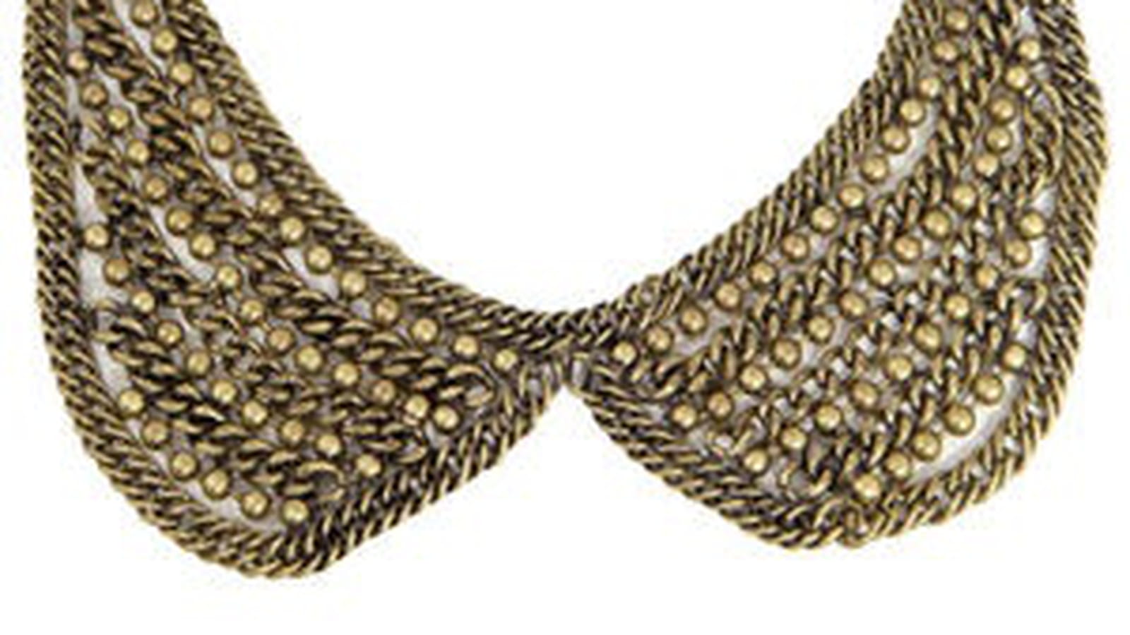 Collier col en métal doré de Caroll