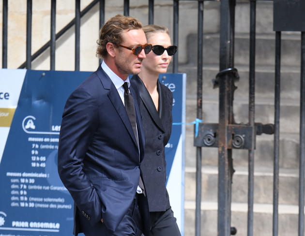 Pierre Casiraghi et Beatrice Borromeo aux obs&egrave;ques de Mathilde Favier, &agrave; Paris
