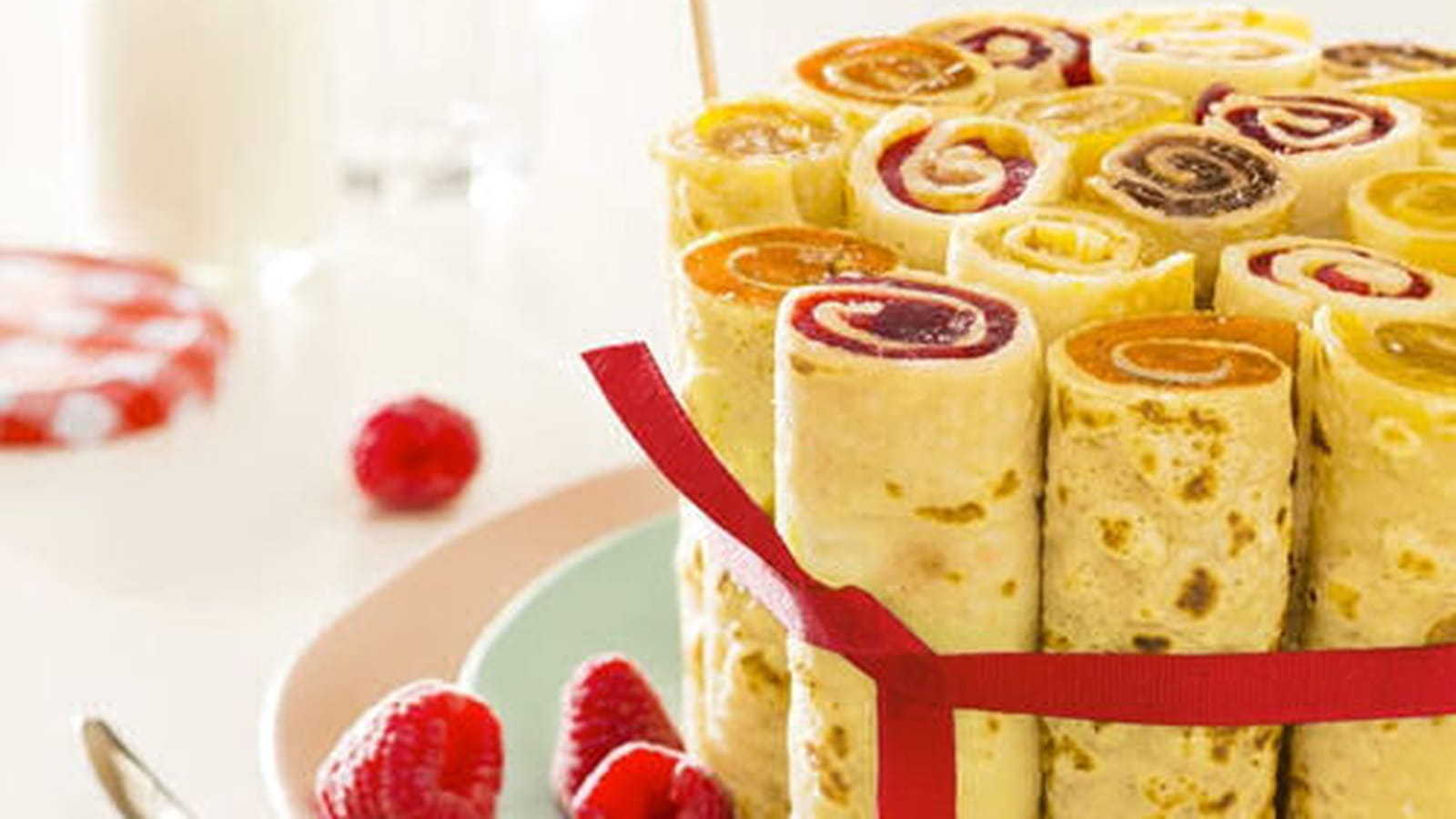 Ribambelle de crêpes colorées