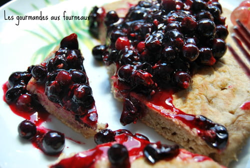 Pancakes au seigle, compotée de cassis