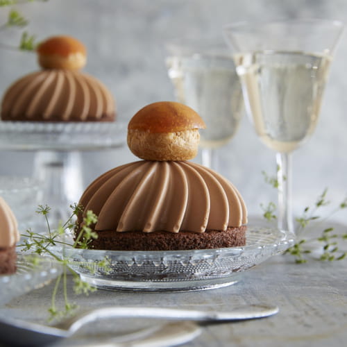 Saint-Honoré au chocolat au lait et mandarine