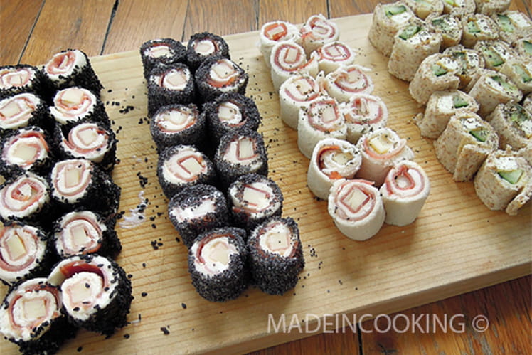 Recette de Maki de pain de mie - Roulé de pain de mie