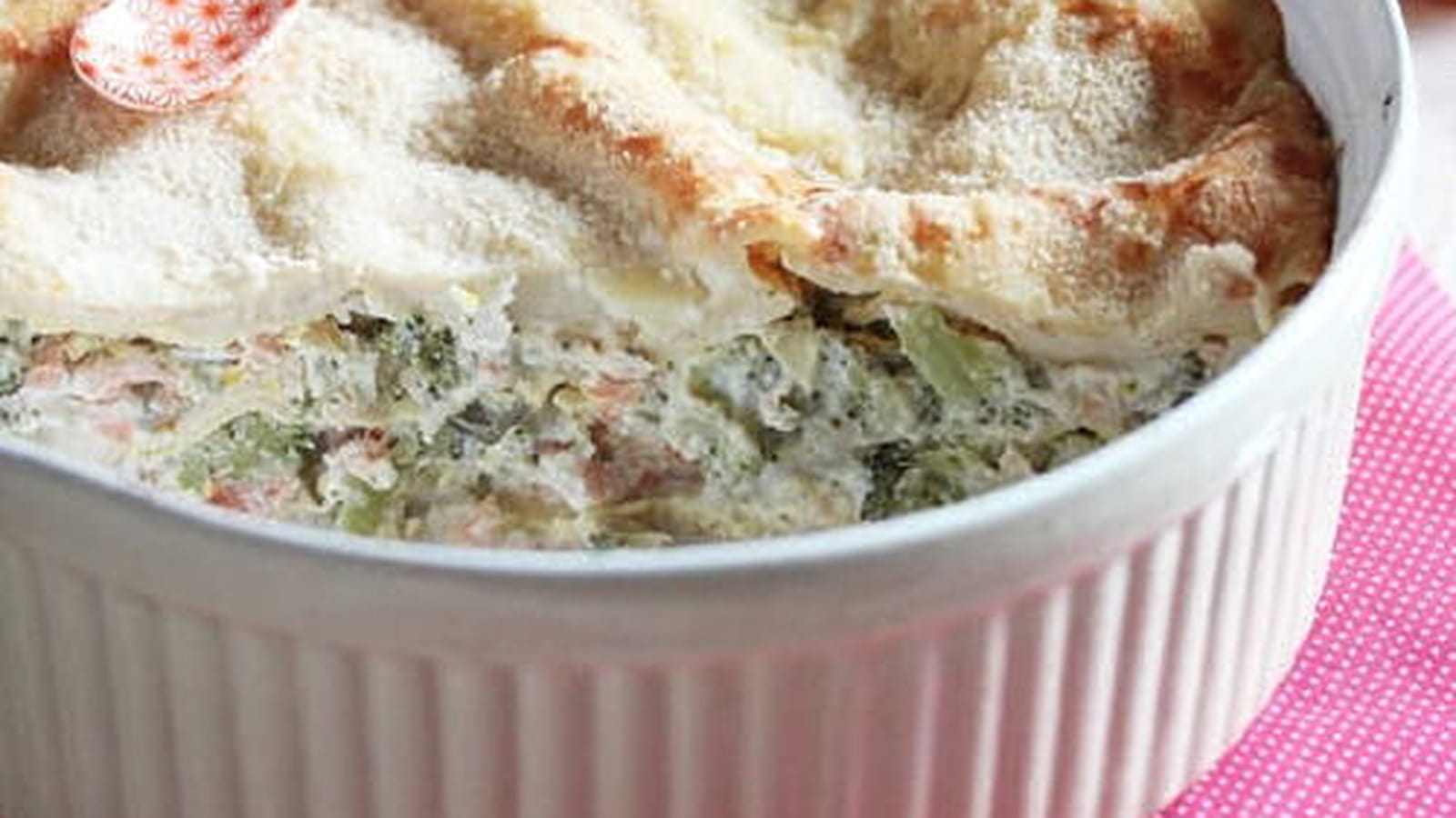 Lasagnes brocoli, saumon fumé et orange