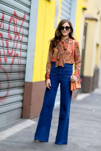 Street style &agrave; Milan : look 70's