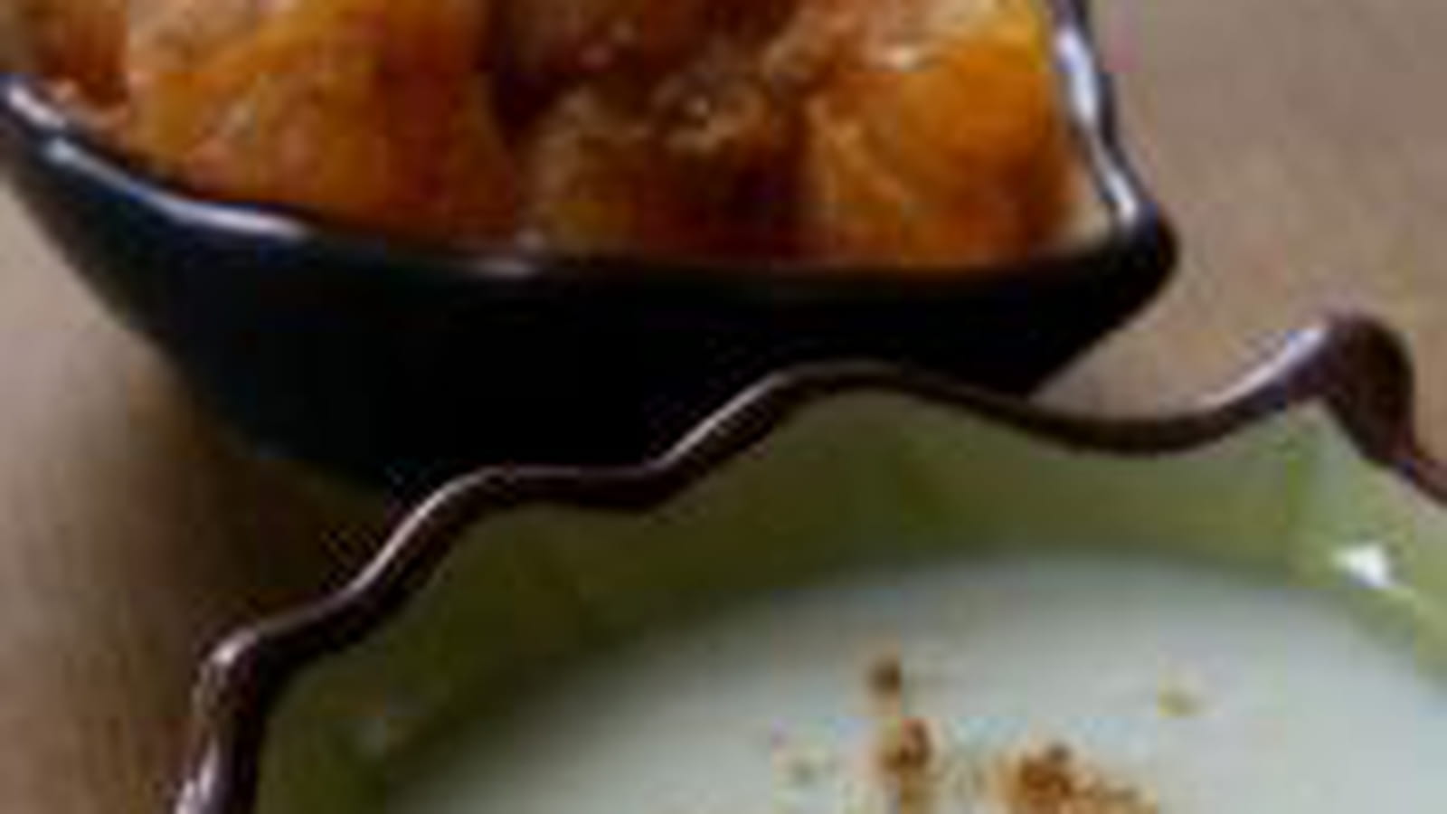 Panna cotta cannelle, mandarine, spéculoos