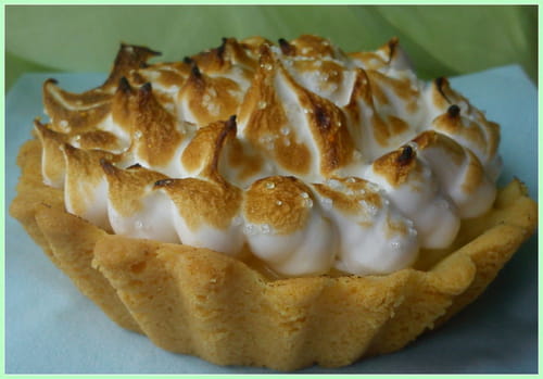 Tarte citron meringuée framboises