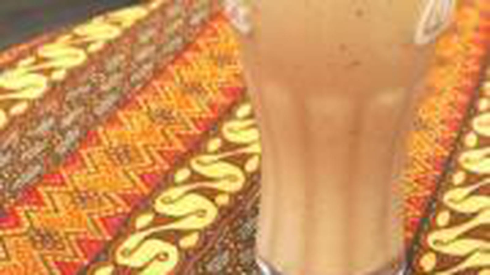 Milk-shake pêche-menthe