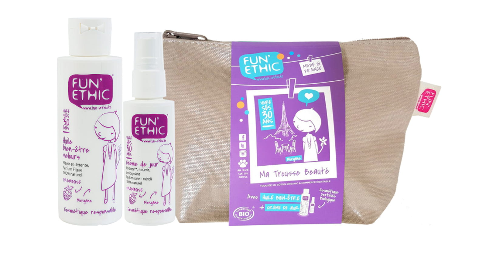 Trousse beauté Vivre ses 30 ans de Fun Ethic