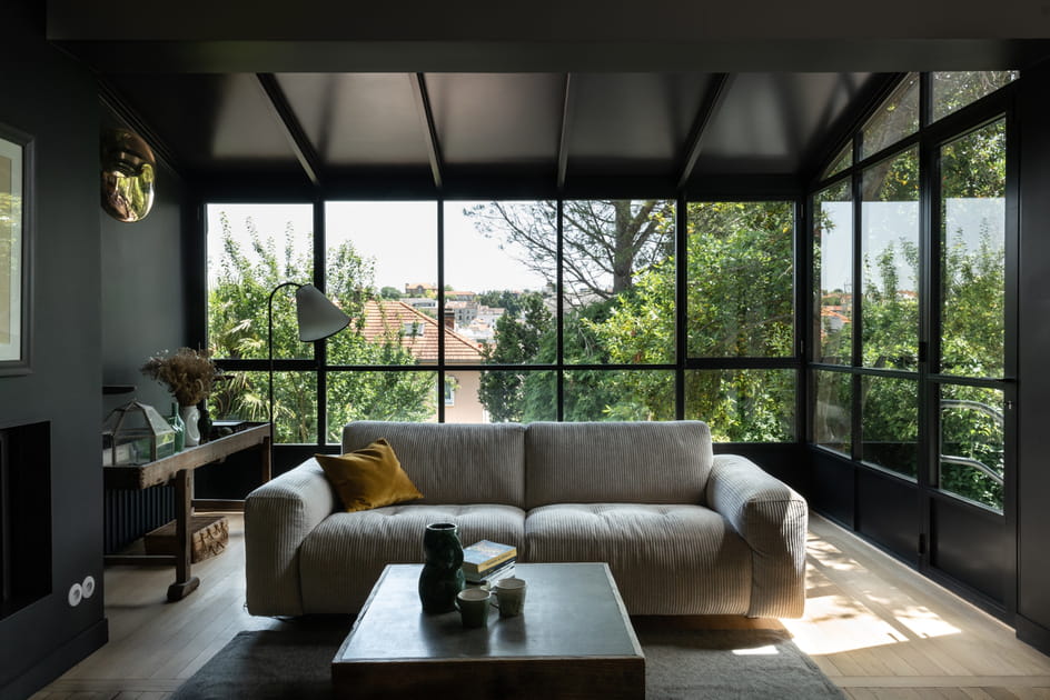 Apr&egrave;s&nbsp;: une v&eacute;randa int&eacute;gr&eacute;e dans le salon