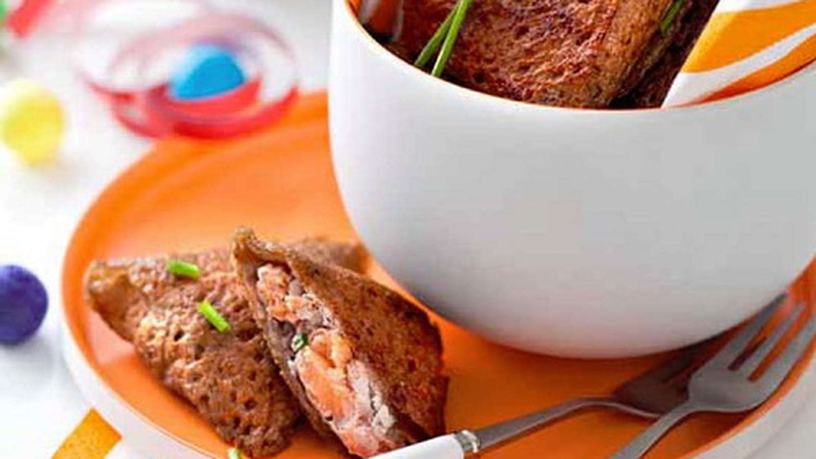 Galette au blé noir, saumon et oseille façon samoussa