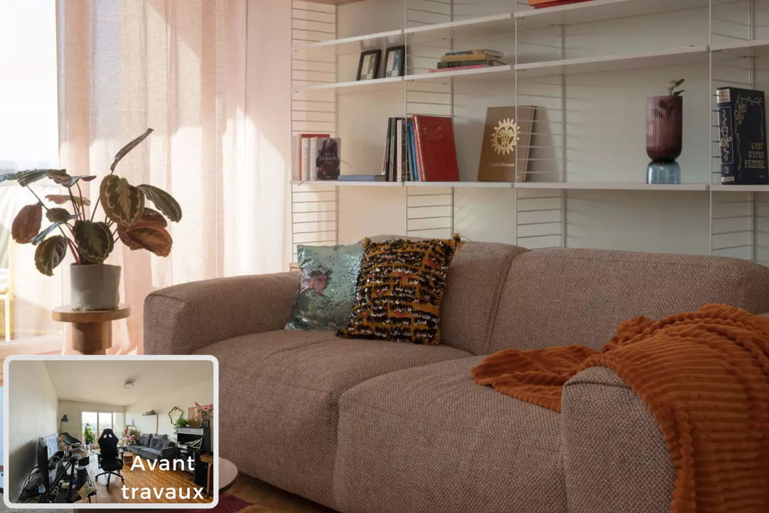 this ordinary apartment gets a unique look thanks to a no-work tip