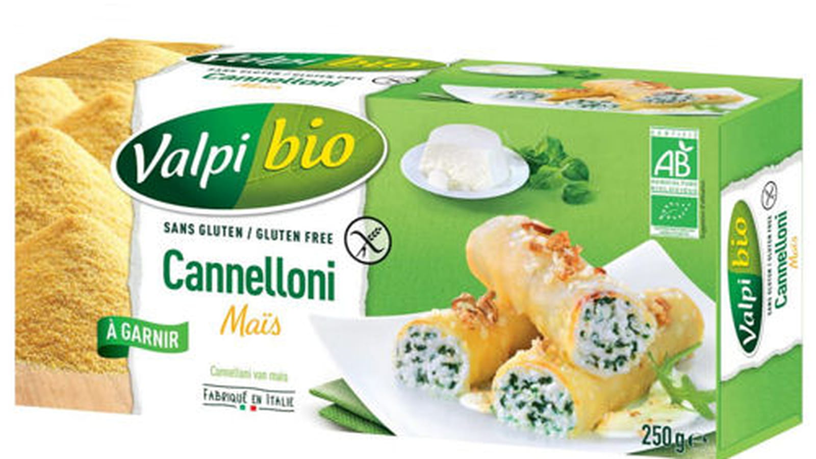 Cannelloni au maïs sans gluten de Valpi bio