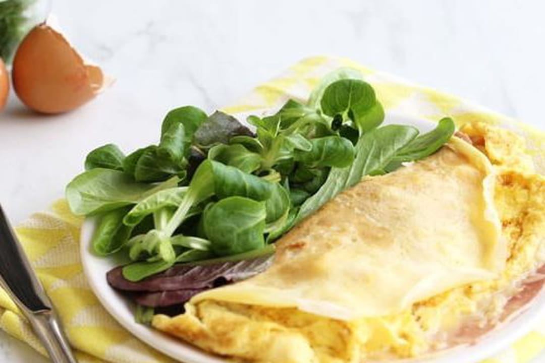 Crêpe omelette au jambon