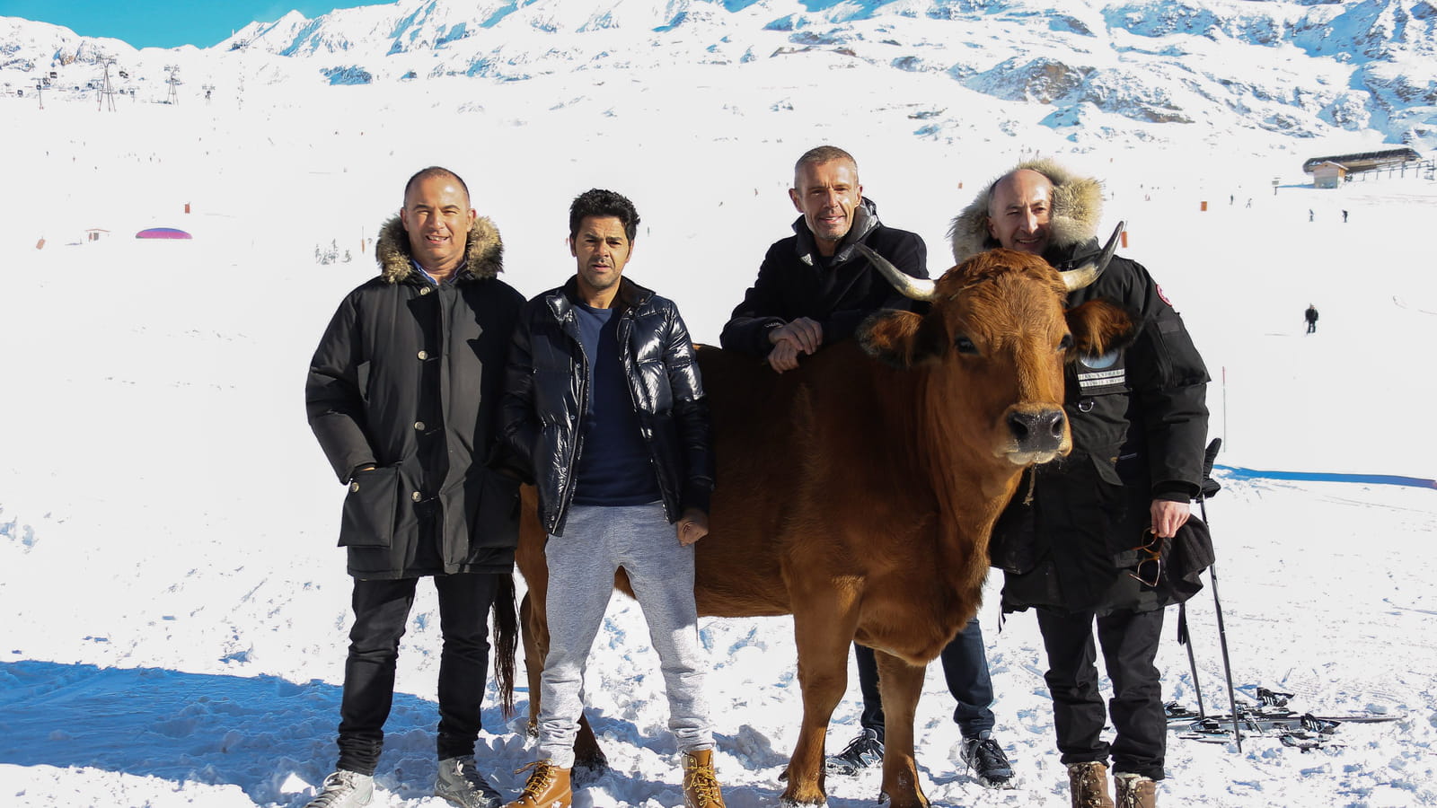 Jamel Debbouze et sa vache au festival de l'Alpe d'Huez