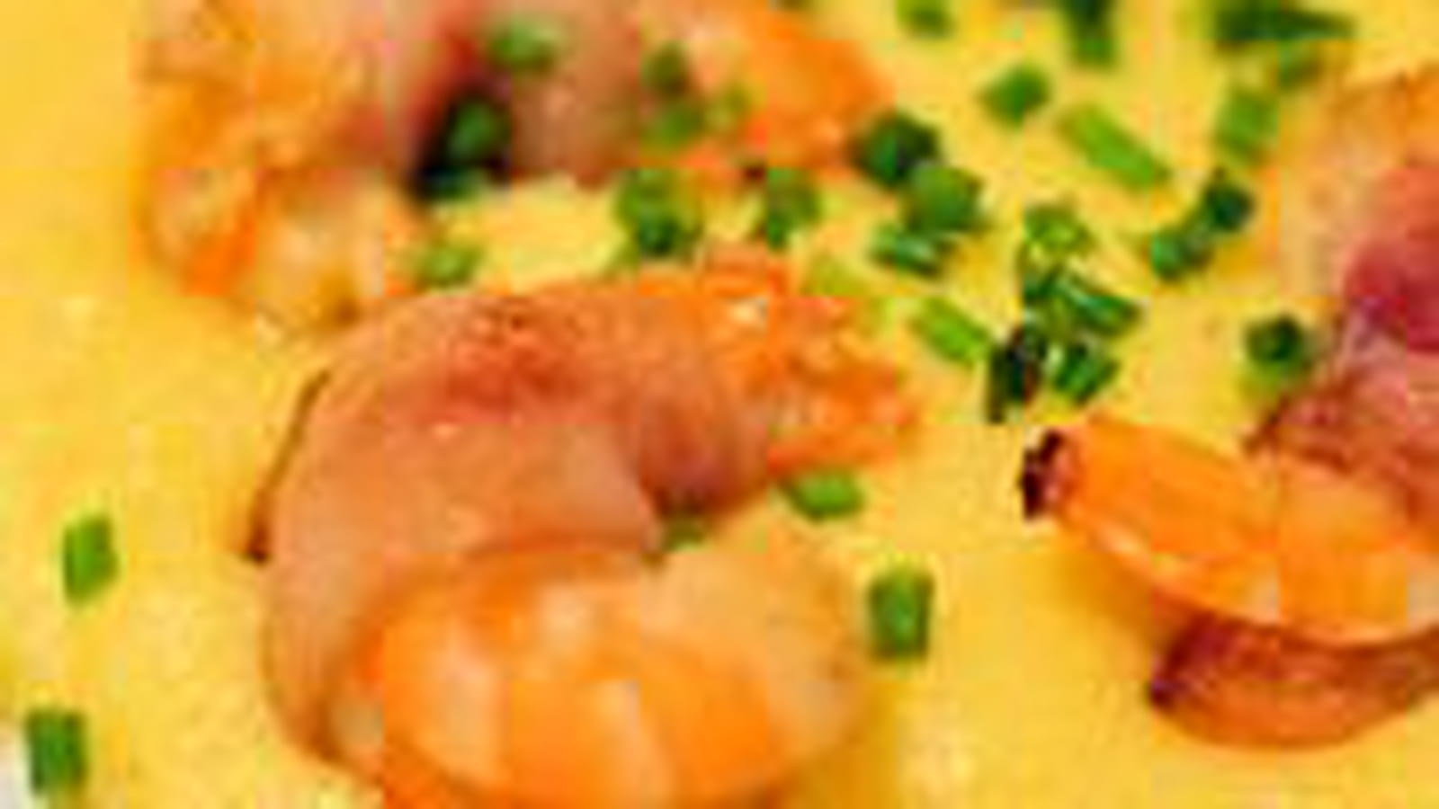 Polenta crémeuse au mascarpone et crevettes