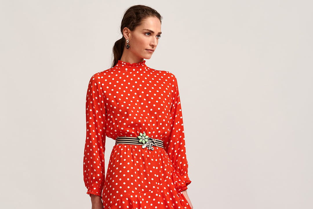 Robe à pois rouges de Essentiel Antwerp