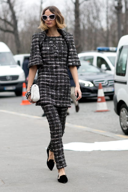 Street style &agrave; Paris : total look tweed