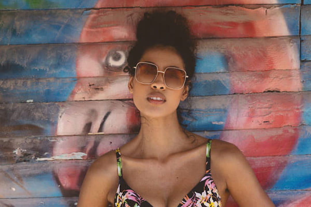 Maillot de bain deux pièces fleuri