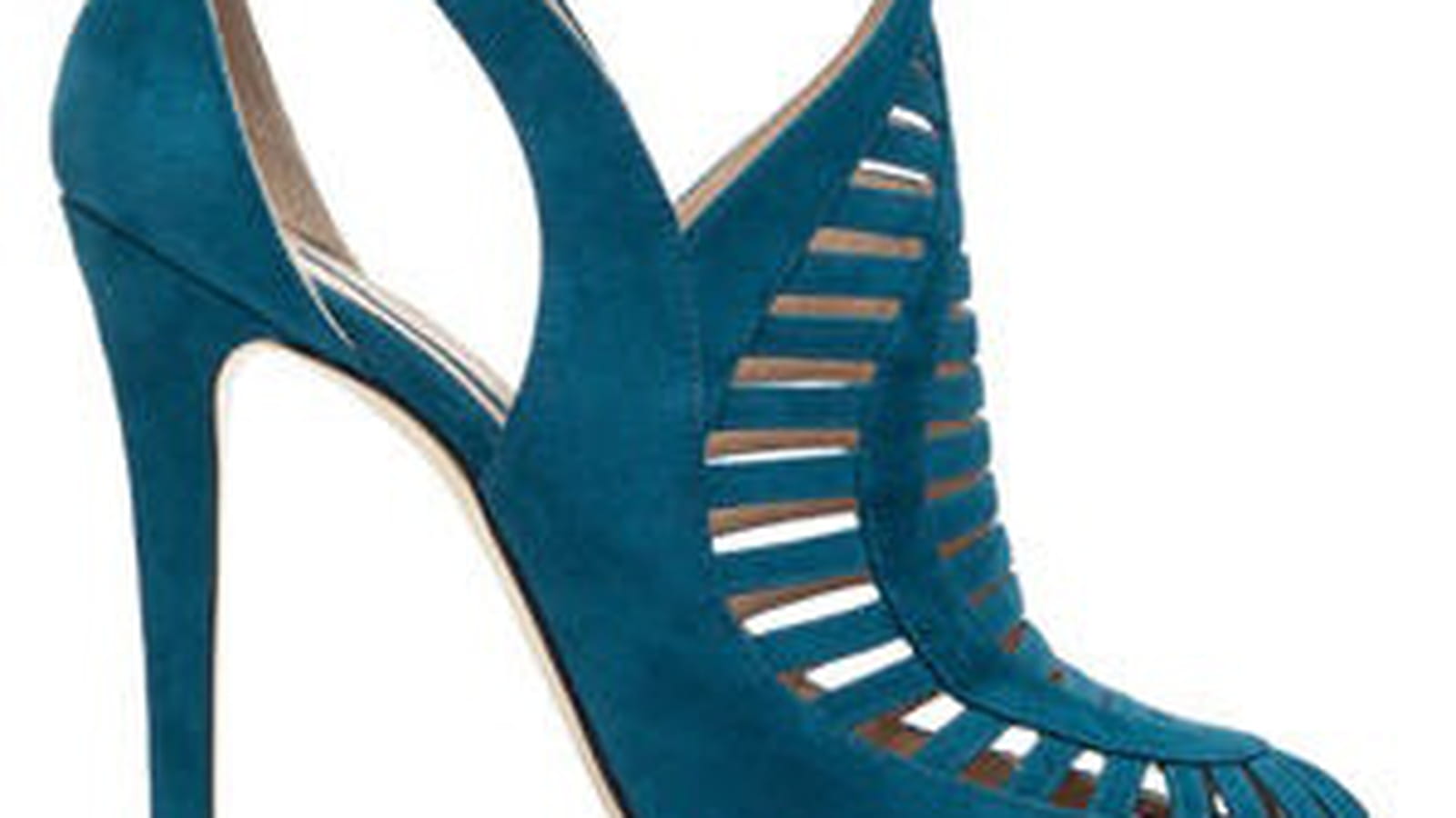 Sandales en daim marine d'Elie Saab