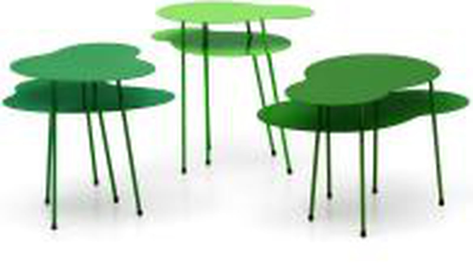 Tables basses vert prairie