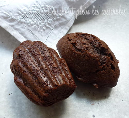 Madeleines au chocolat noir et au miel