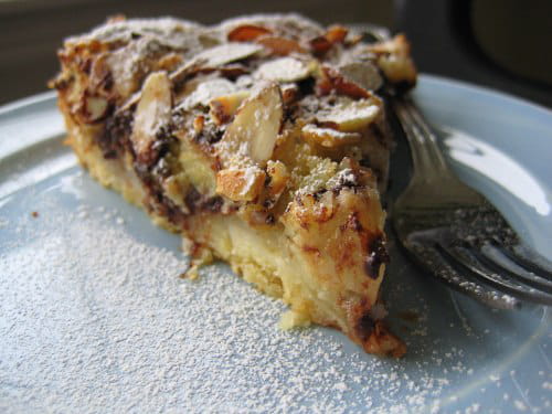 Gâteau aux poires et pépites de chocolat