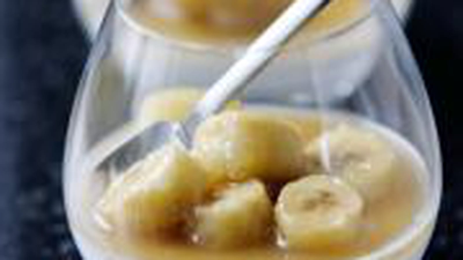 Panna cotta saveur coco, bananes au pandan